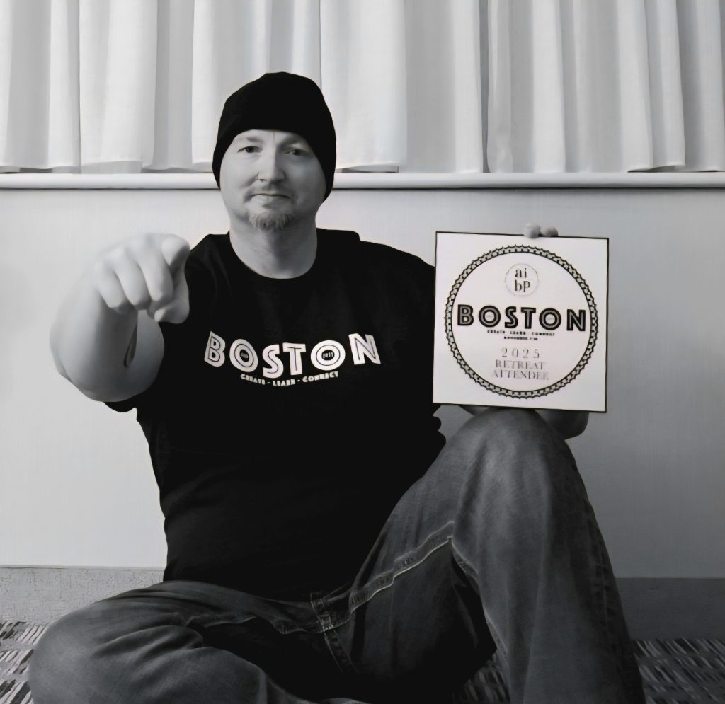 Chris Davis, owner and lead photographer of Primal Soul Boudoir, attending the Association of International Boudoir Photographers (AIBP) Boston Retreat.
